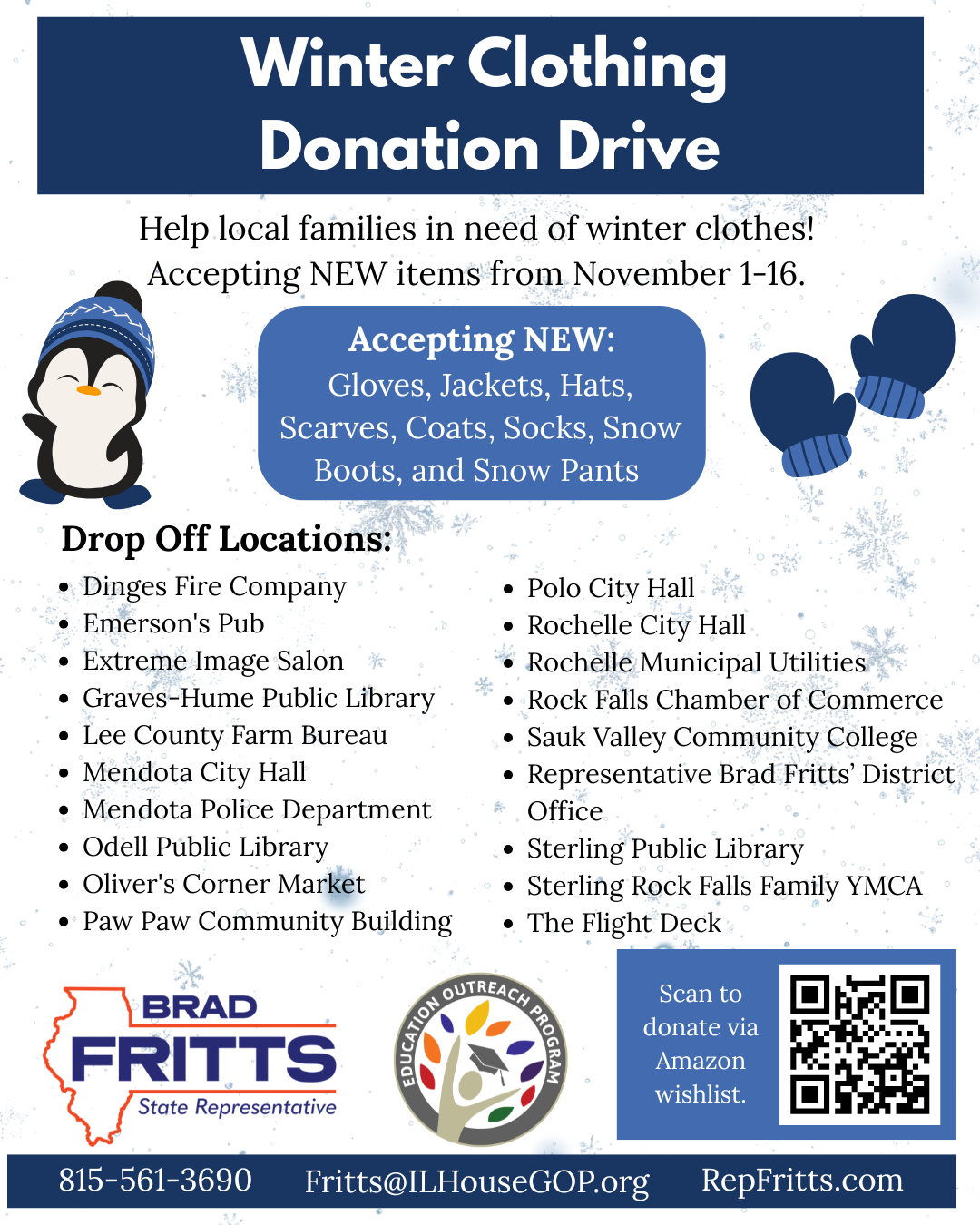 Rep. Fritts Hosts Winter Clothes Drive